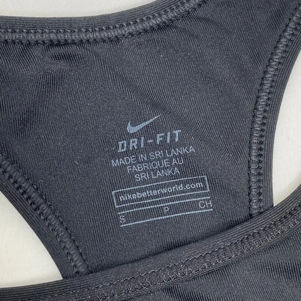 Nike Black Dri-Fit Racerback Sports Bra Small